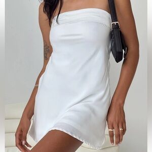Princess Polly white Strapless Philippa mini Dress